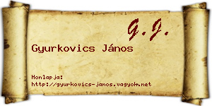 Gyurkovics János névjegykártya