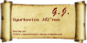 Gyurkovics János névjegykártya